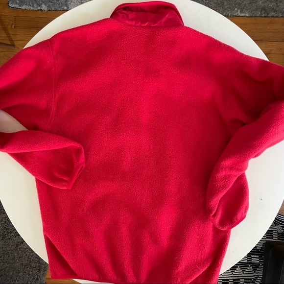 Patagonia Vintage 90s Full Zip Fleece Jacket Red Men’s Medium USA - Picture 8 of 11